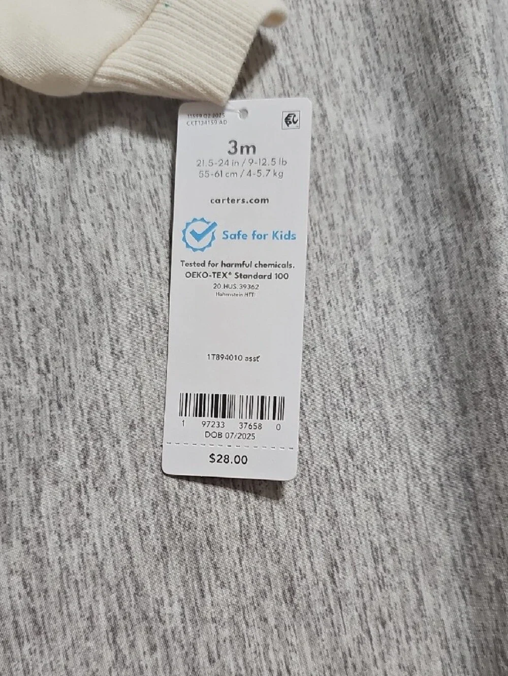 Carter's Cream and Gray Marled Knit Outfit